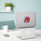 Aruba love sticker (Laptop op bureau)