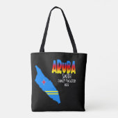 Aruba Map Matching Group Vacation Cruise Caribbean Tote Bag (Achterkant)