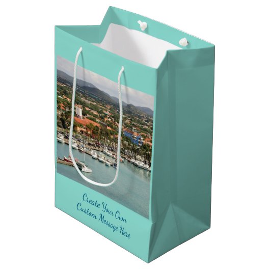 Aruba Marina Custom Medium Cadeauzakje (Voorkant Gekanteld)