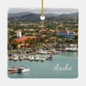 Aruba Marina Keramisch Ornament (Achterkant)