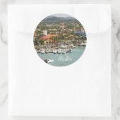 Aruba Marina Ronde Sticker (Tas)