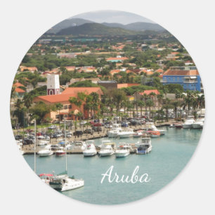 Aruba Marina Ronde Sticker