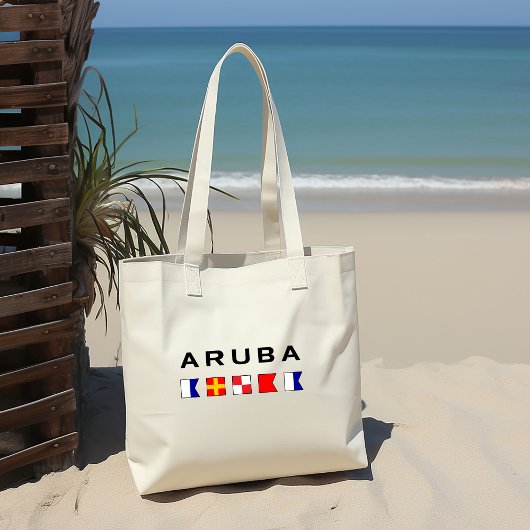Aruba Maritime Nautical Signal Flags Light-Color Tote Bag