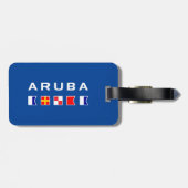 Aruba Maritime Nautical Signal markeert donkere kl Bagagelabel (Achterkant horizontaal)