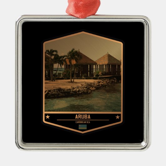 Aruba Metalen Ornament (Voorkant)