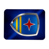 Aruba Mettalic Emblem Magneet (Horizontaal)