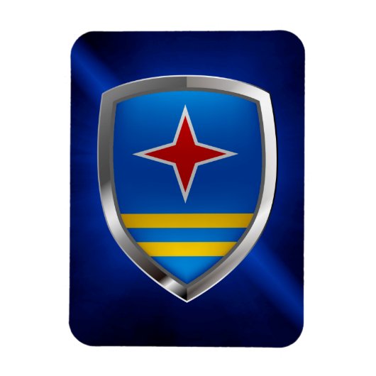 Aruba Mettalic Emblem Magneet (Verticaal)