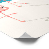 Aruba  minimale reisillustratie met retourvlucht poster (Hoek)