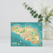 Aruba mooi eiland ansichtkaart feestdagenkaart (Staand voorkant)