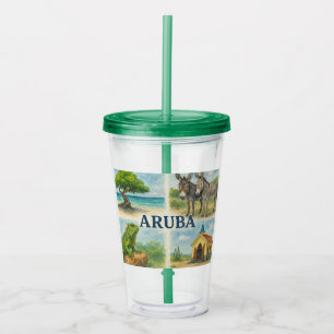 Aruba multiview aquarel acryl drinkbeker