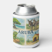Aruba multiview aquarel blikjeskoeler (Blikje Voorkant)