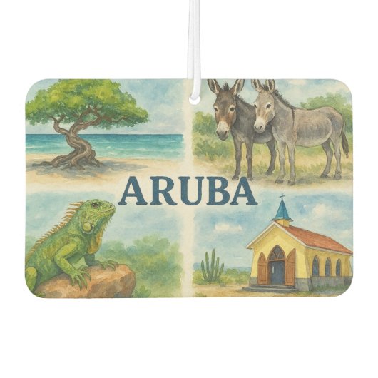 Aruba multiview aquarel luchtverfrisser (Voorkant)