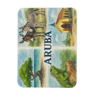 Aruba multiview aquarel magneet
