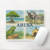 Aruba multiview aquarel muismat (Met muis)