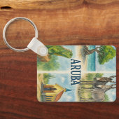 Aruba multiview aquarel sleutelhanger (Achterkant)