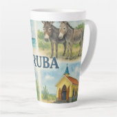 Aruba multiview waterverf latte mok (Rechterhoek)