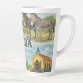 Aruba multiview waterverf latte mok (Rechts)