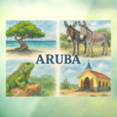 Aruba multiview waterverf raamsticker (Vel 3)