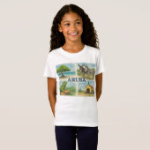Aruba multiview waterverf t-shirt (Voorkant volledig)
