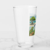 Aruba multiweergave waterverf glas (Rechts)