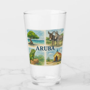 Aruba multiweergave waterverf glas