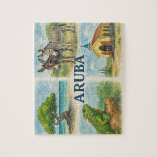 Aruba multiweergave waterverf legpuzzel