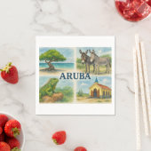 Aruba multiweergave waterverf servet (Insitu)