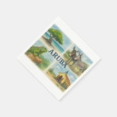 Aruba multiweergave waterverf servet (Hoek)