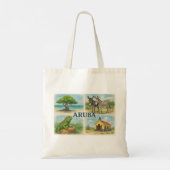 Aruba multiweergave waterverf tote bag (Achterkant)