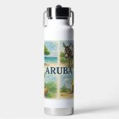 Aruba multiweergave waterverf waterfles (Voorkant)