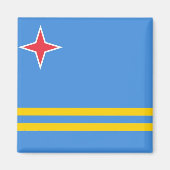 Aruba nationale wereldvlag magneet (Voorkant)