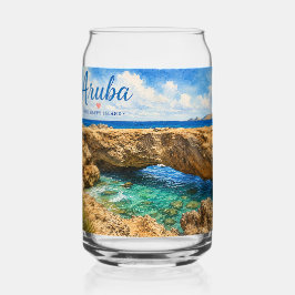 Aruba Natuurlijke Brug rotsformatie Caribisch gebi Blikvorm Glas