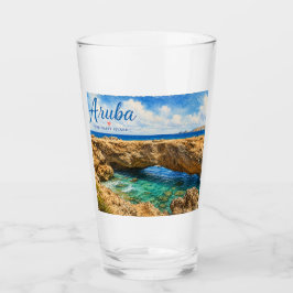 Aruba Natuurlijke Brug rotsformatie Caribisch gebi Glas