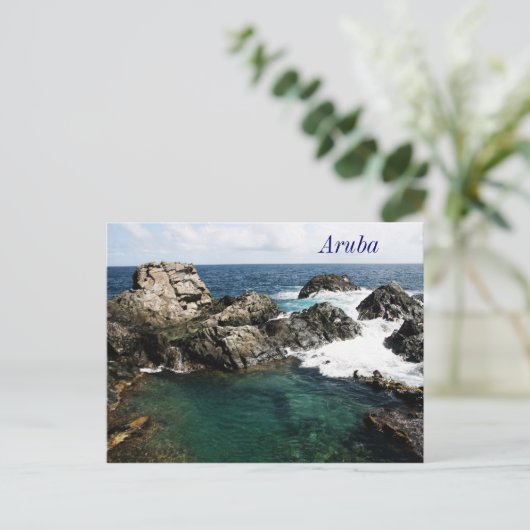aruba, natuurlijke pool briefkaart (Staand voorkant)