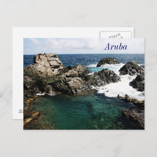 aruba, natuurlijke pool briefkaart (Voorkant / Achterkant)