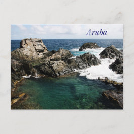 aruba, natuurlijke pool briefkaart