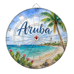 Aruba Nederlands Caribisch Eiland reis souvenir Dartbord