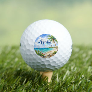 Aruba Nederlands Caribisch Eiland reis souvenir  Golfballen