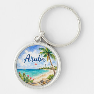 Aruba Nederlands Caribisch Eiland reis souvenir Sleutelhanger