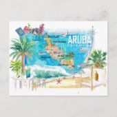 Aruba Nederlandse Antillen Caraïbisch Eiland Geïll Briefkaart (Voorkant)