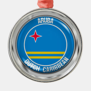 Aruba om Embleem Metalen Ornament