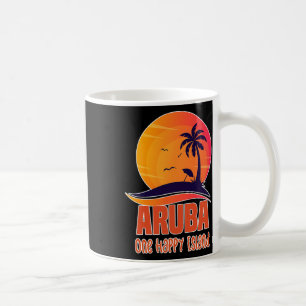 Aruba One Happy Island Beauful Sunset Beach Koffiemok