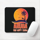 Aruba One Happy Island Beauful Sunset Beach Muismat (Met muis)