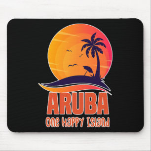 Aruba One Happy Island Beauful Sunset Beach Muismat