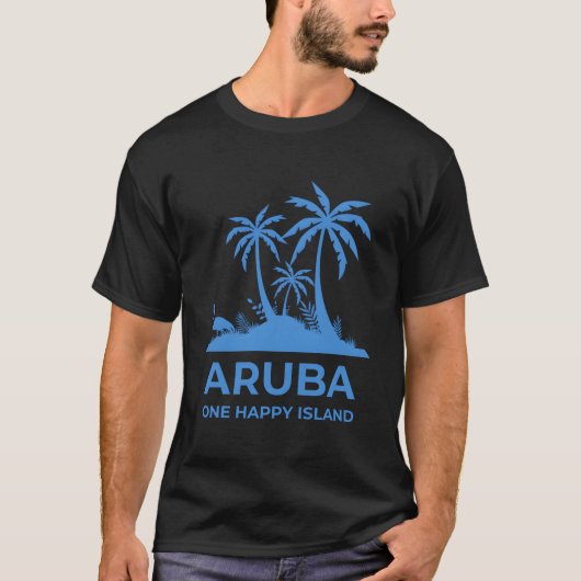 Aruba One Happy Island T-shirt (Voorkant)