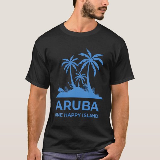 Aruba One Happy Island T-shirt (Voorkant)