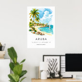 Aruba Oude Reisposter Ski National Park Poster (Thuiskantoor)