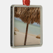 Aruba, palapa op het strand metalen ornament (Rechts)