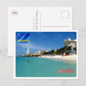 Aruba - Palm Beach - Briefkaart (Voorkant / Achterkant)