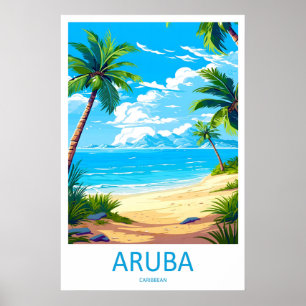 Aruba Park Reis Vintage Ski Nationale Poster